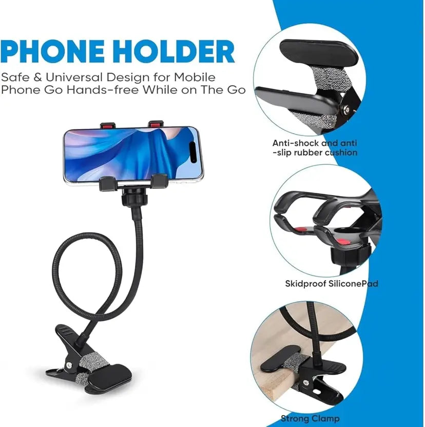 Mobile Cell Phone Stand Lazy Mount (27.5”) – Black